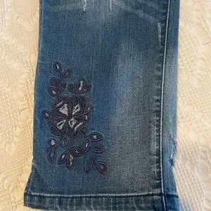 Code Bleu Jeans Code Bleu Womans Embellished Embroidered Denim